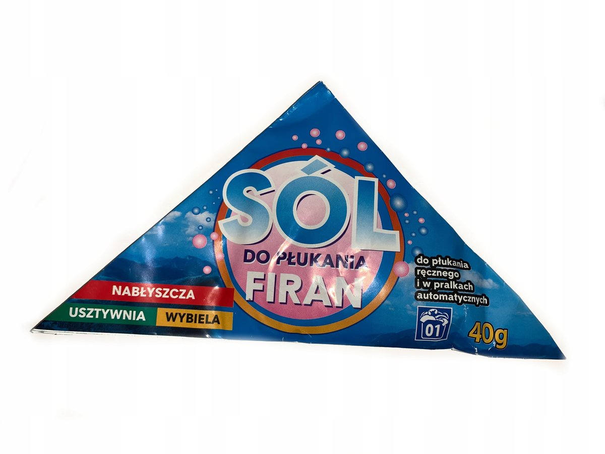 Sól do płukania firan 40 gr.