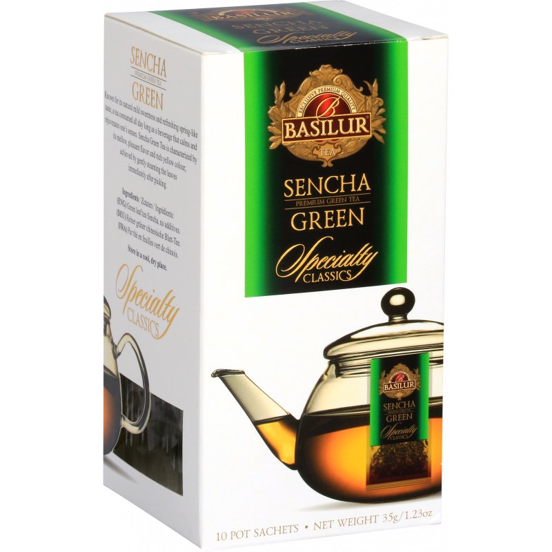 Basilur SENCHA CLASSICS zielona herbata CEJLOŃSKA saszetki do dzbanka - 10 x 3,5 g
