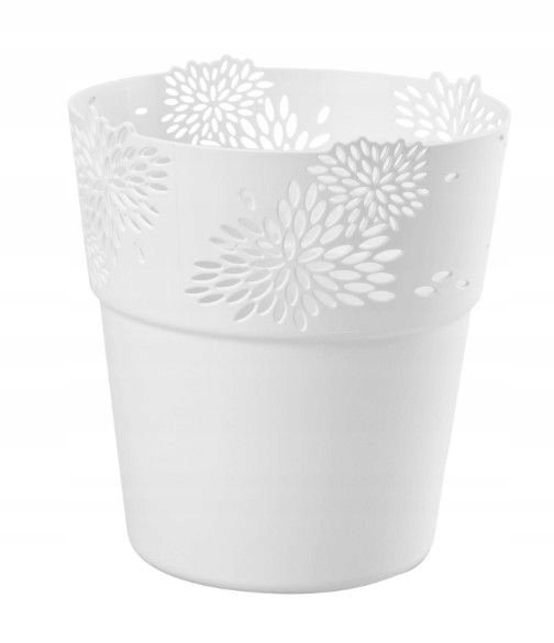 Osłonka ażurowa Aster biała 11,5 cm