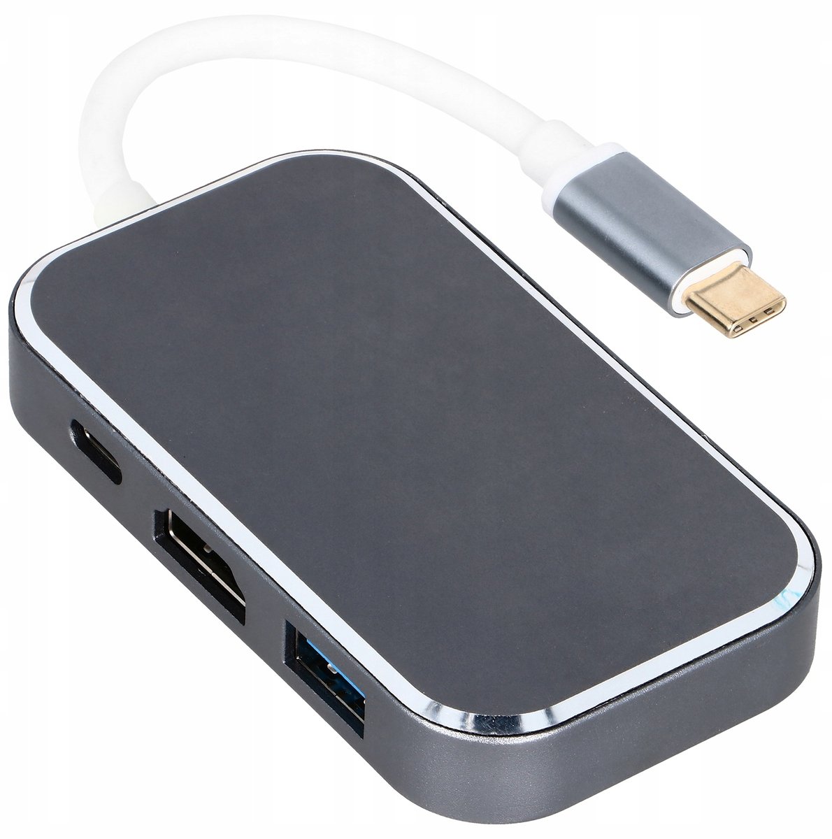 Adapter Usb C - Hdmi+hub 3xUSB 3.0 Pd 5w1 MacBook