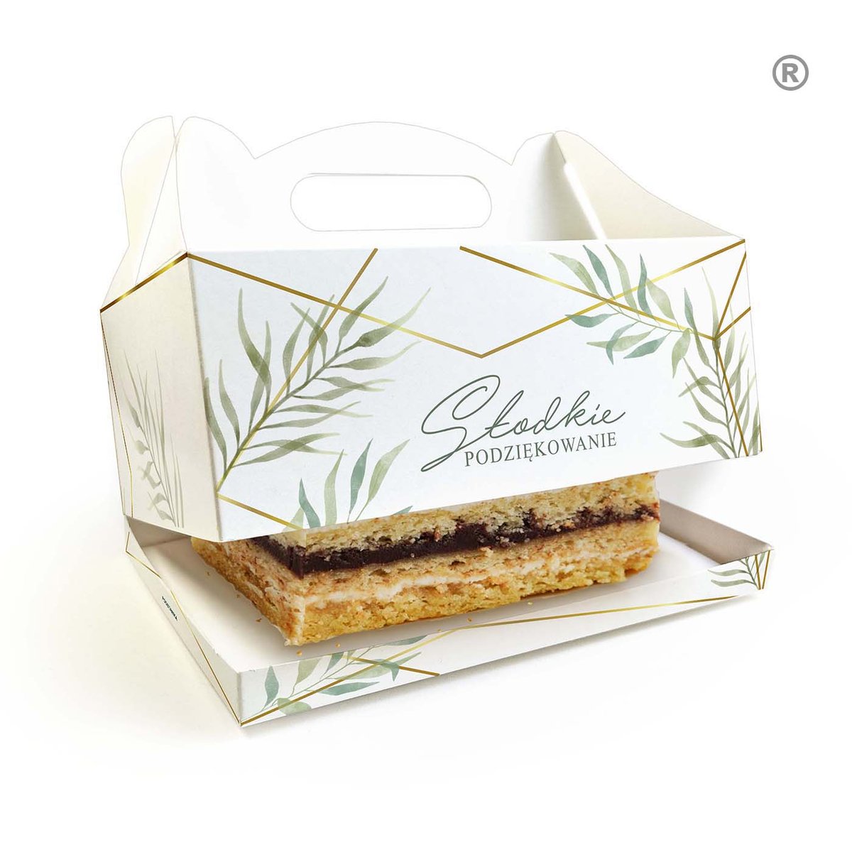 Pudełko na ciasto weselne. Otwierane z podstawką  63365, 10 szt.