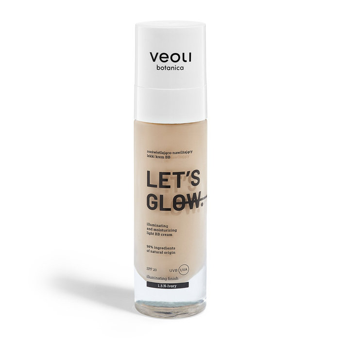 Veoli Botanica Rozświetlająco-nawilżający lekki krem BB LET’S GLOW 1.5N Ivory 30.0 ml