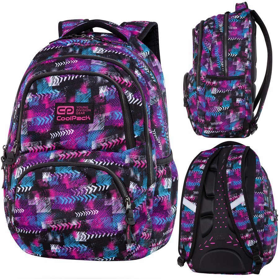 Plecak szkolny dla dzieci, kratka, granatowy, CoolPack