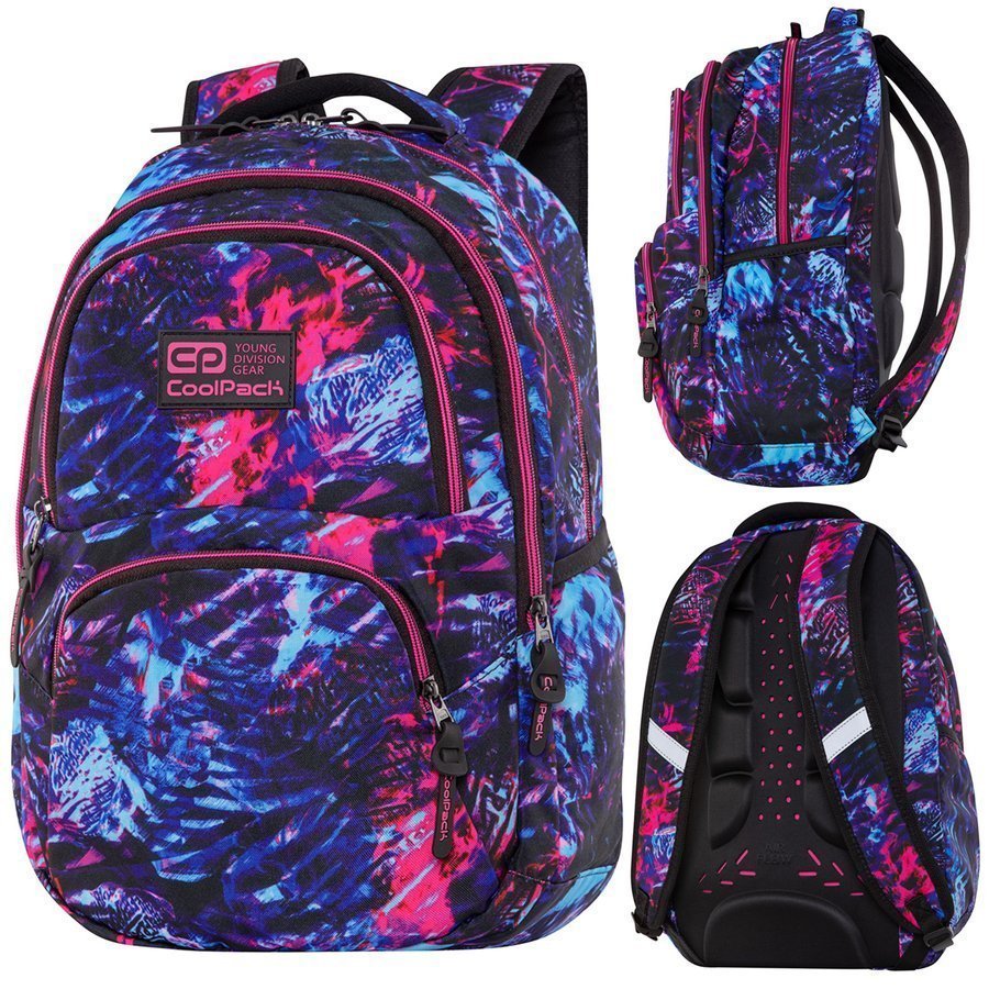 Plecak szkolny dla dzieci, liście, niebieski, CoolPack
