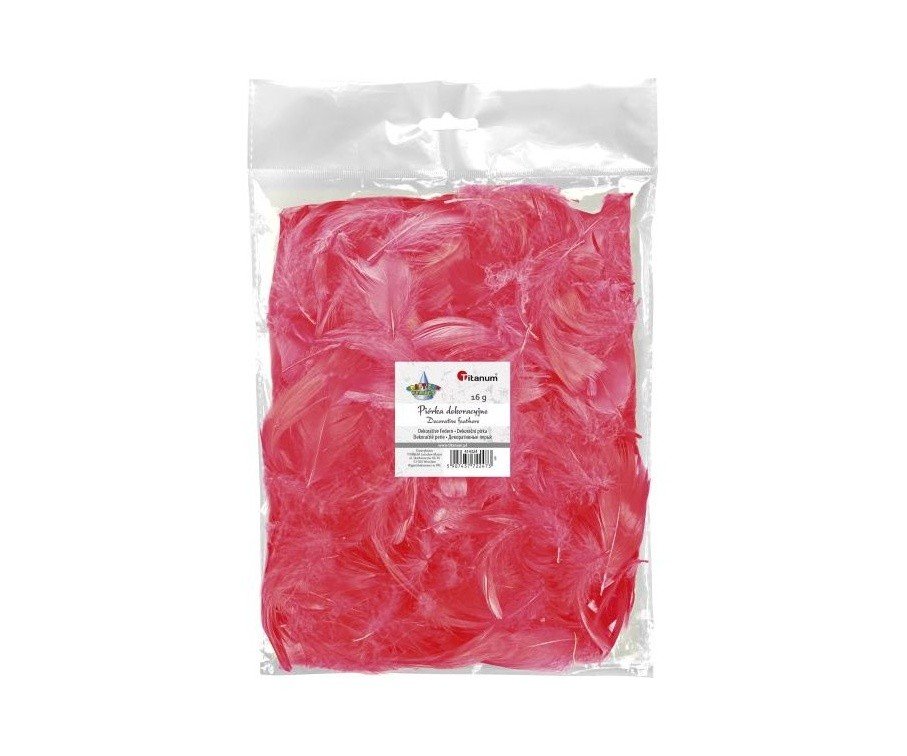 Piórka puch 16g czerwone