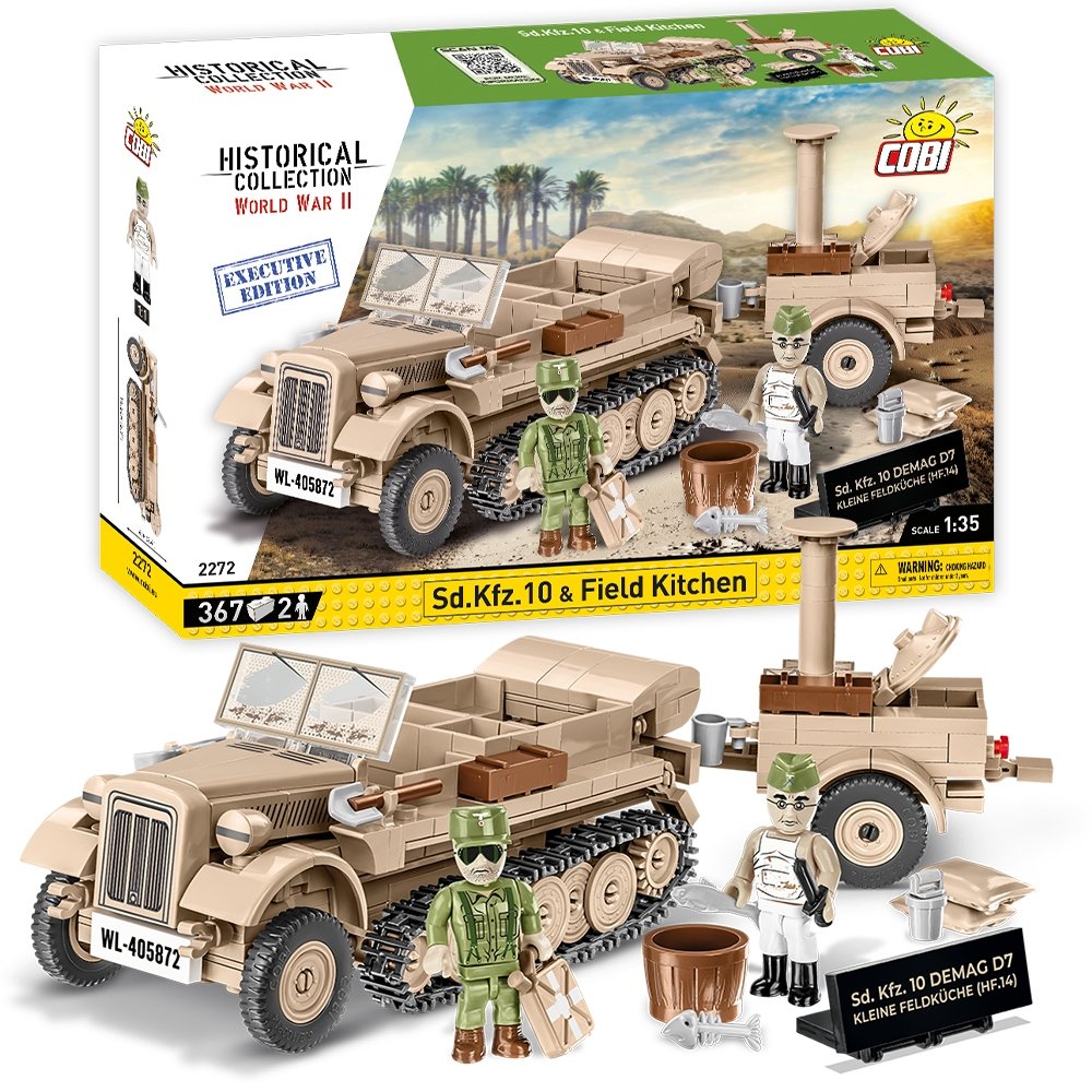 Historical Collection World War II Ciągnik Sd.Kfz.10 i kuchnia polowa