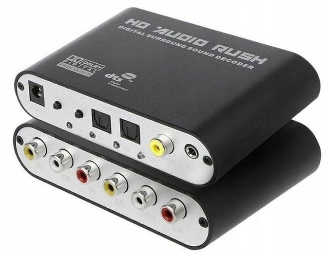 Dekoder Optyczny Toslink Spdif 5.1 Analog Ac3/Dts