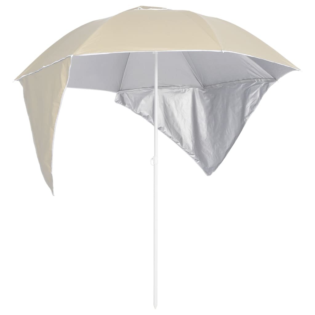 Lumarko Parasol plażowy ze ściankami bocznymi, piaskowy, 215 cm