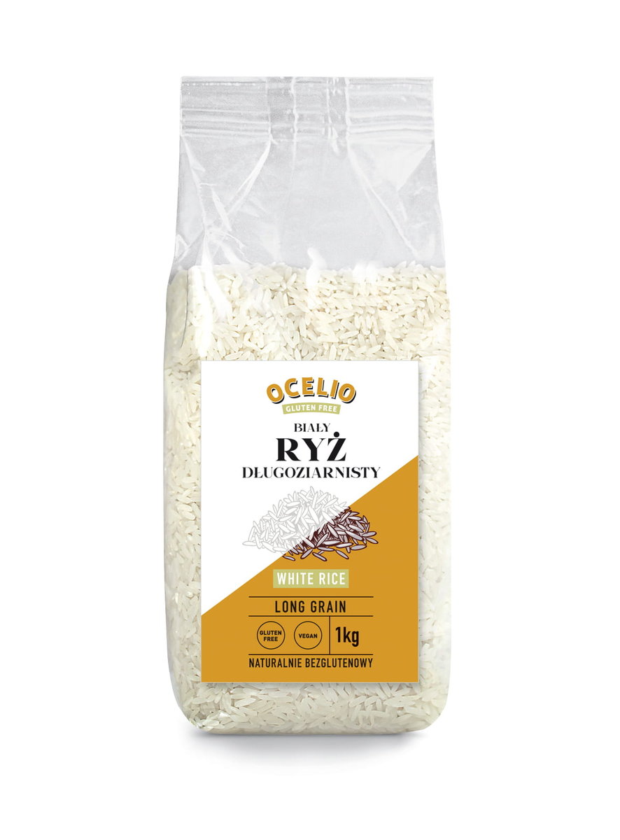 Ocelio Bezglutenowy ryż biały długoziarnisty 1 kg