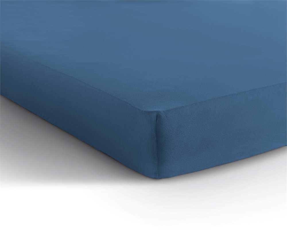 140x200/220cm prześcieradło Double Jersey 220g. k. niebieski
