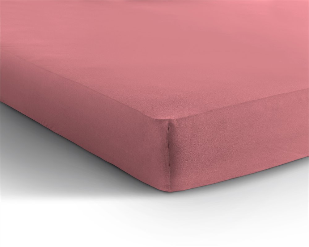 140x200/220cm prześcieradło Double Jersey 220g. k. różowy