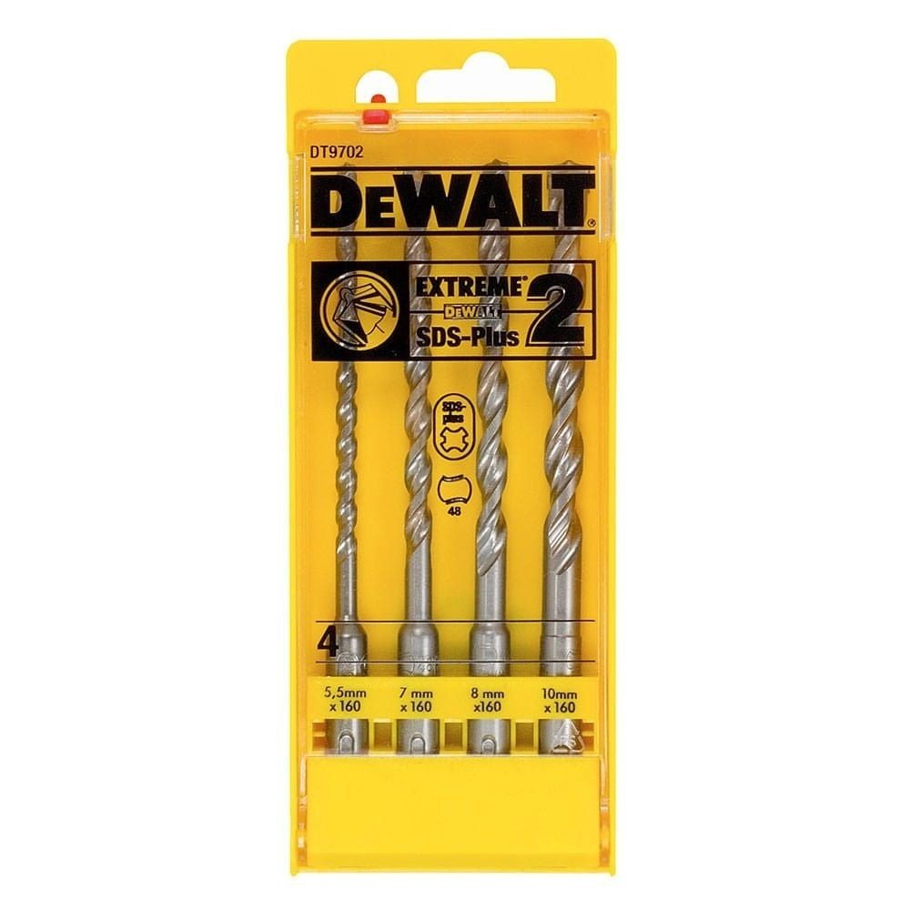 Dewalt DeWALT dt9702-QZ Extreme2 zestaw wierteł SDS-Plus Hammer, 4-częściowy, w kasecie z tworzywa sztucznego DT9702-QZ