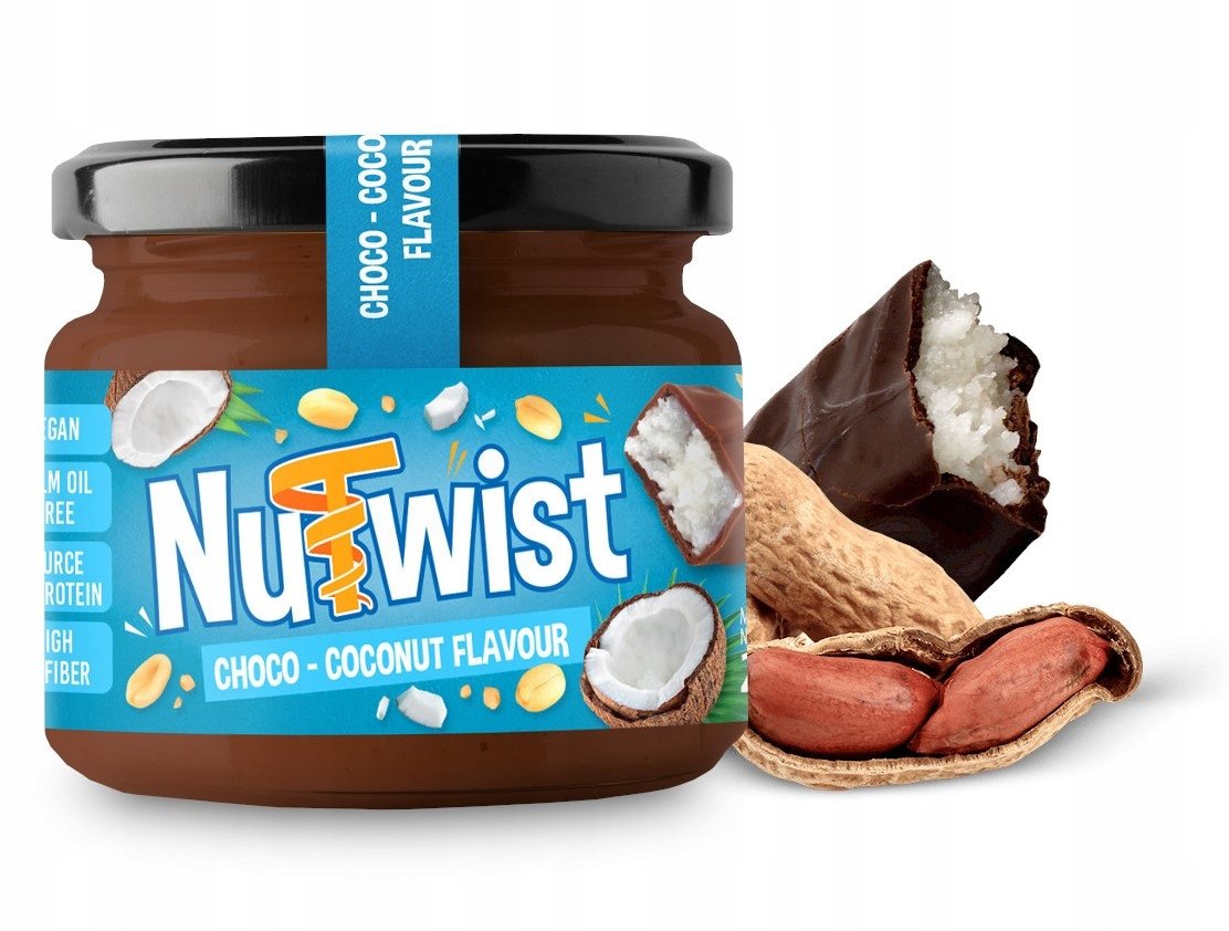 Nutwist Krem czekoladowy NUTWIST - kokos Natura, 250g 5903714931538