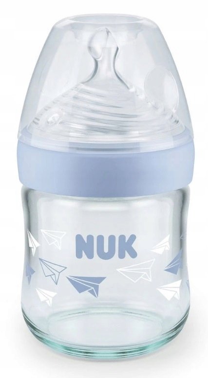 NUK 747088 Butelka szklana 120 ml NATURE SENSE smoczek silikonowy S 0-6 m
