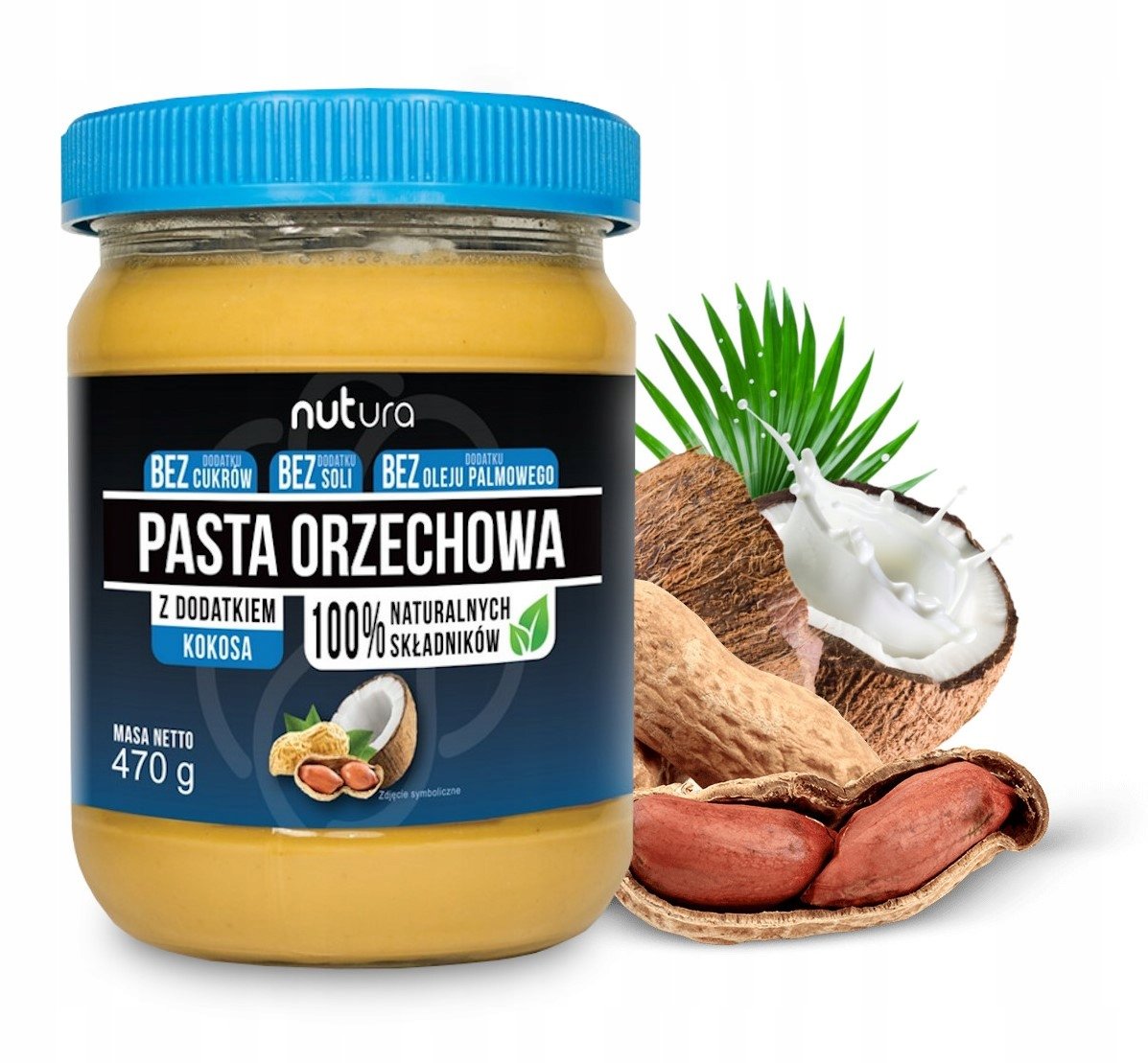 Nutura Masło orzechowe z dodatkiem kokosa - NUTURA