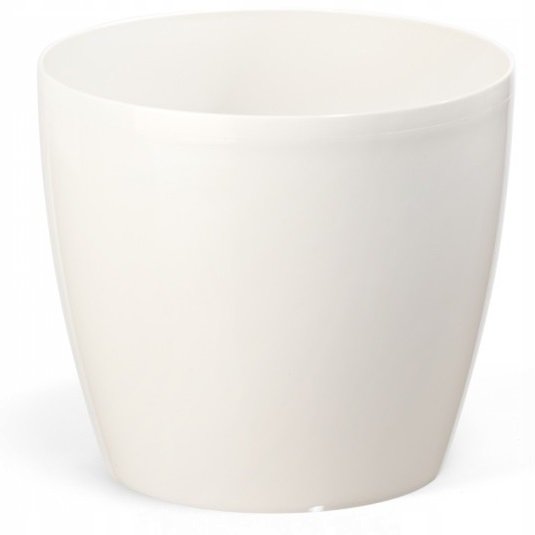 Doniczka osłonka plastikowa biała 25 cm Magnolia