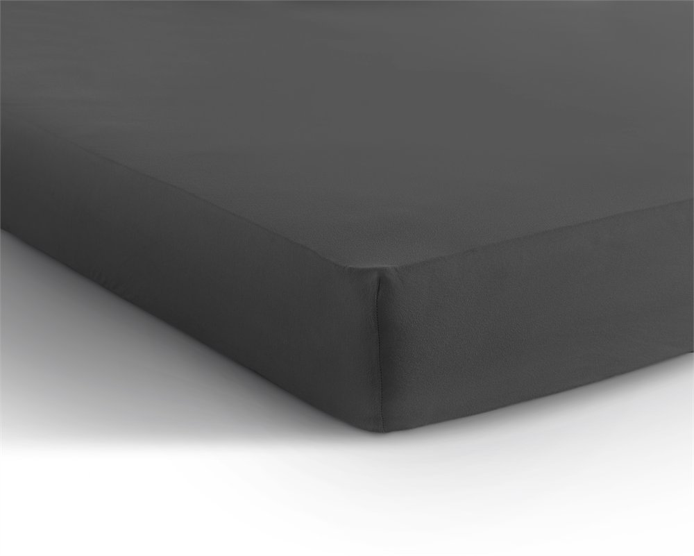 80/90/100x200/220cm prześcieradło Double Jersey 220g. k. antracyt
