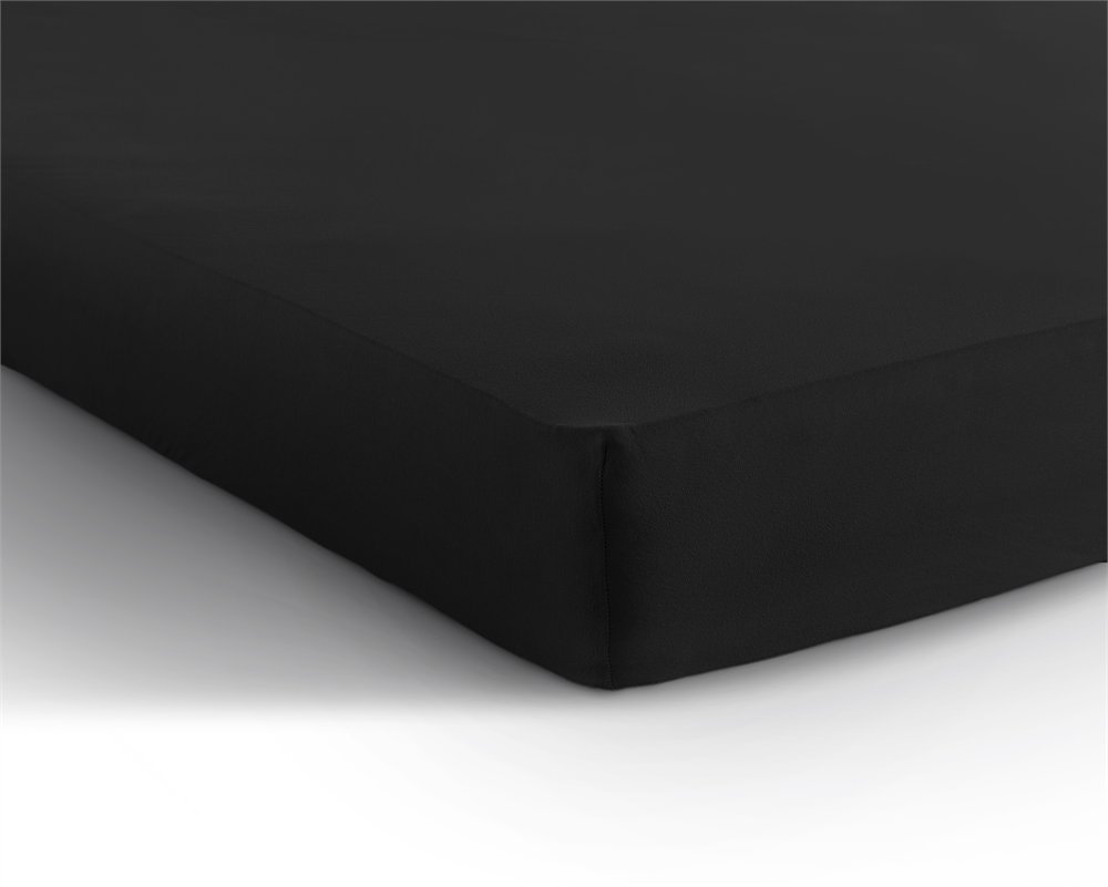 Home Care SleepTime hoes prześcieradło Jersey prześcieradło z gumką 135 gr.  Zwart czarna 140 x 200 cm 8717703801194_Multi-140x200