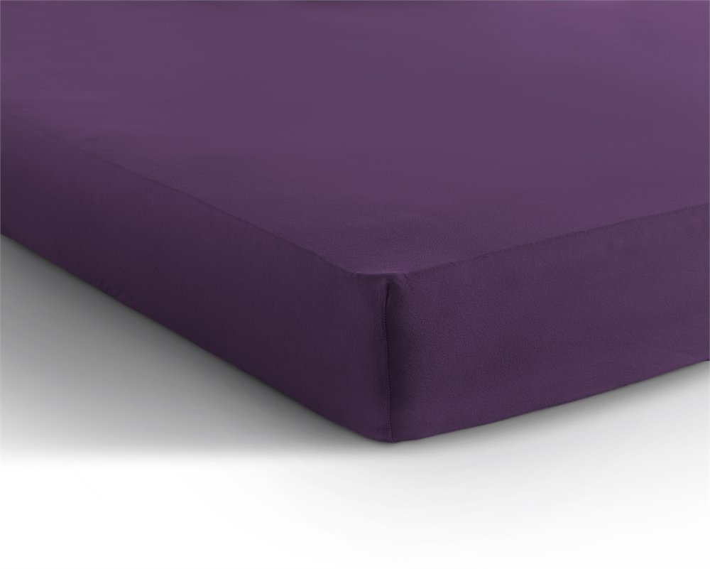 140x200 prześcieradło na gumce Jersey 135g. k. fioletowy