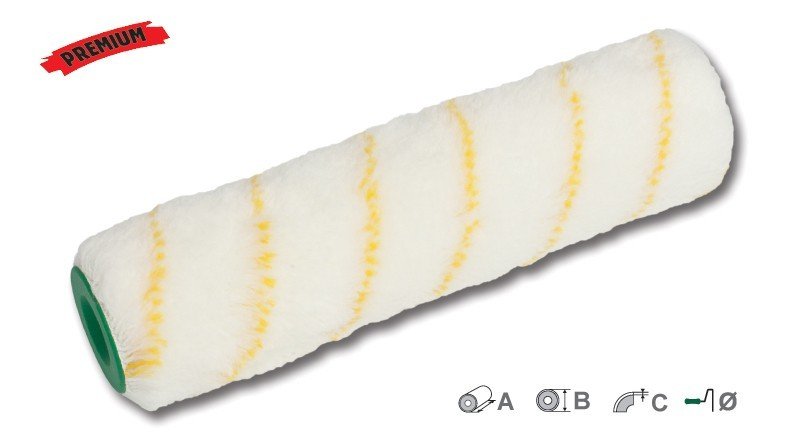 Wałek malarski 150x30x12mm poliakryl złota nić Stalco