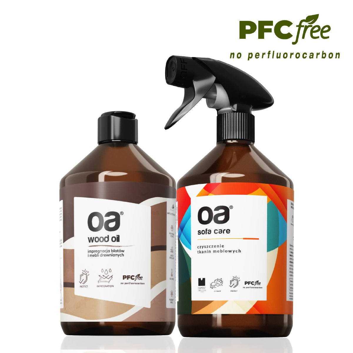 ZESTAW OA Olej do Drewna Blatów 500ml + Czyszczenie Tkanin Sofy 250ml
