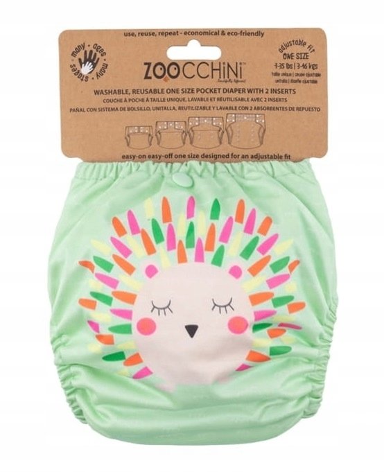 Zoocchini Pieluszka wielorazowa Jeż + 2 wkłady