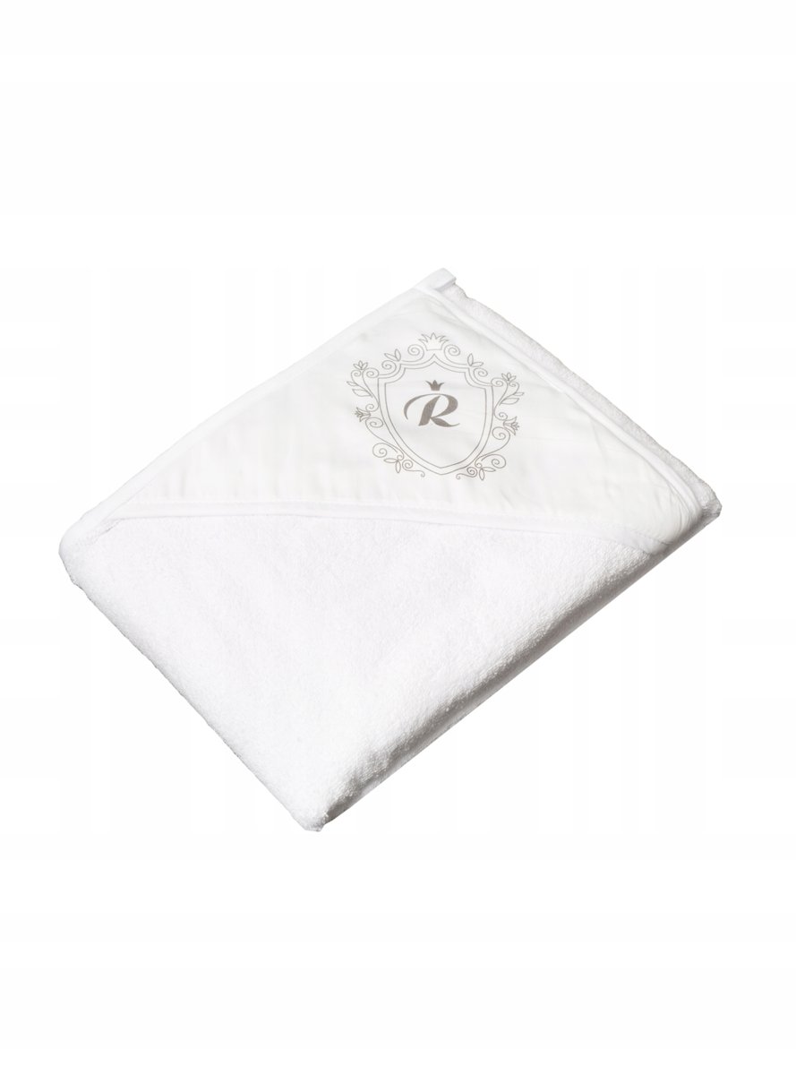 TEGA Baby Tega Okrycie Kąpielowe Z Kapturkiem 100x100 Ręcznik Royal Baby Biały