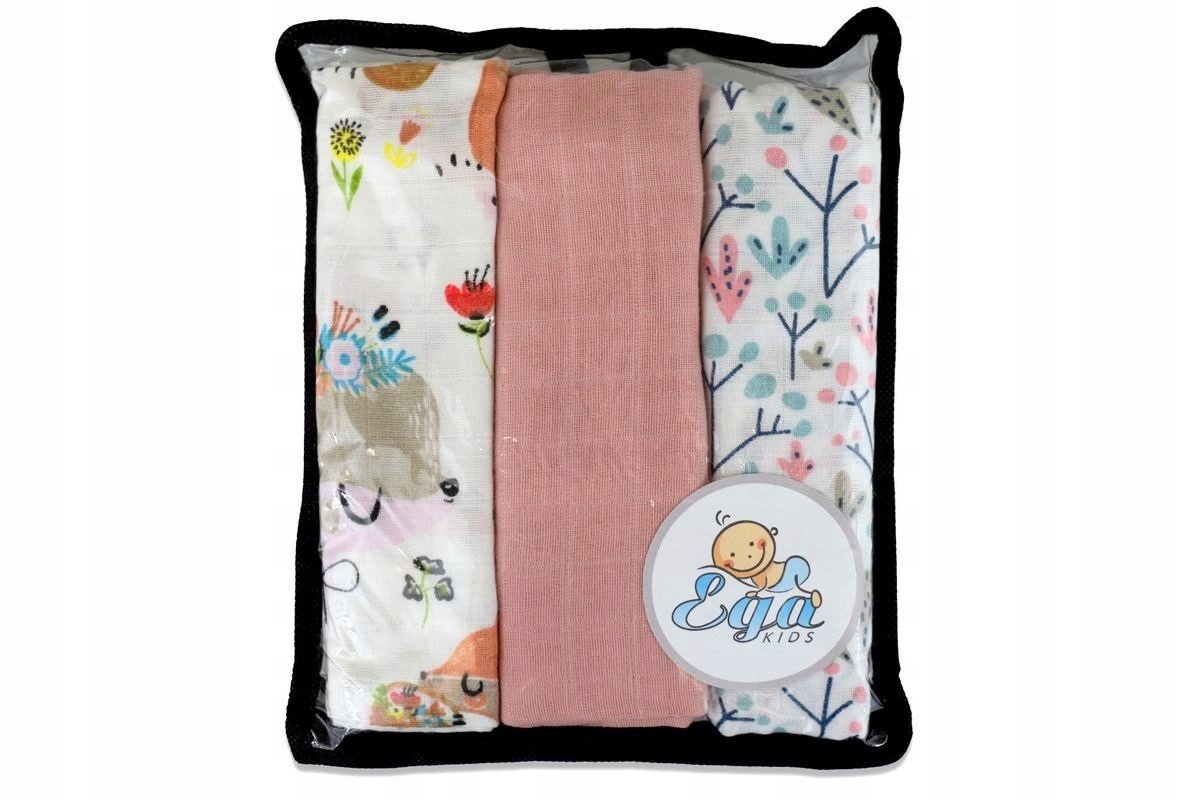 Egakids Trójpak Pieluszek Muślinowych Zestaw Nr7