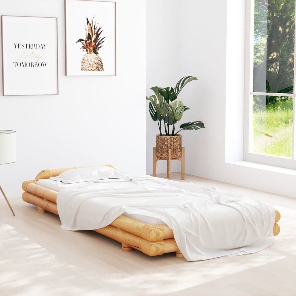 Lumarko Rama łóżka, bambusowa, 90x200 cm