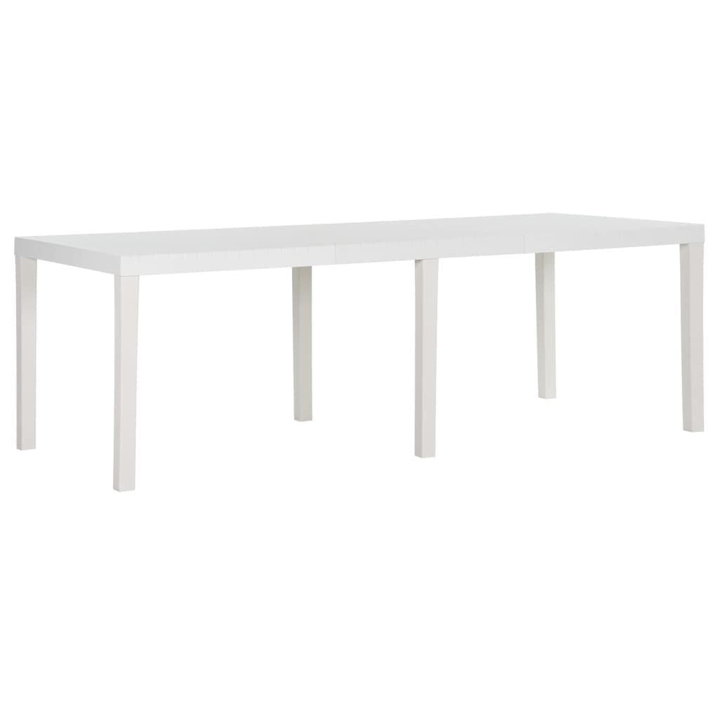 Lumarko Stół ogrodowy, 220x90x72 cm, PP, biały