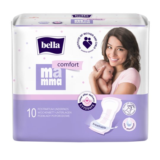 Bella Baby Happy Podkłady poporodowe Mamma Comfort 10 szt. 10 szt. | Darmowa dostawa od 59 zł BM-053-SU10-GC1