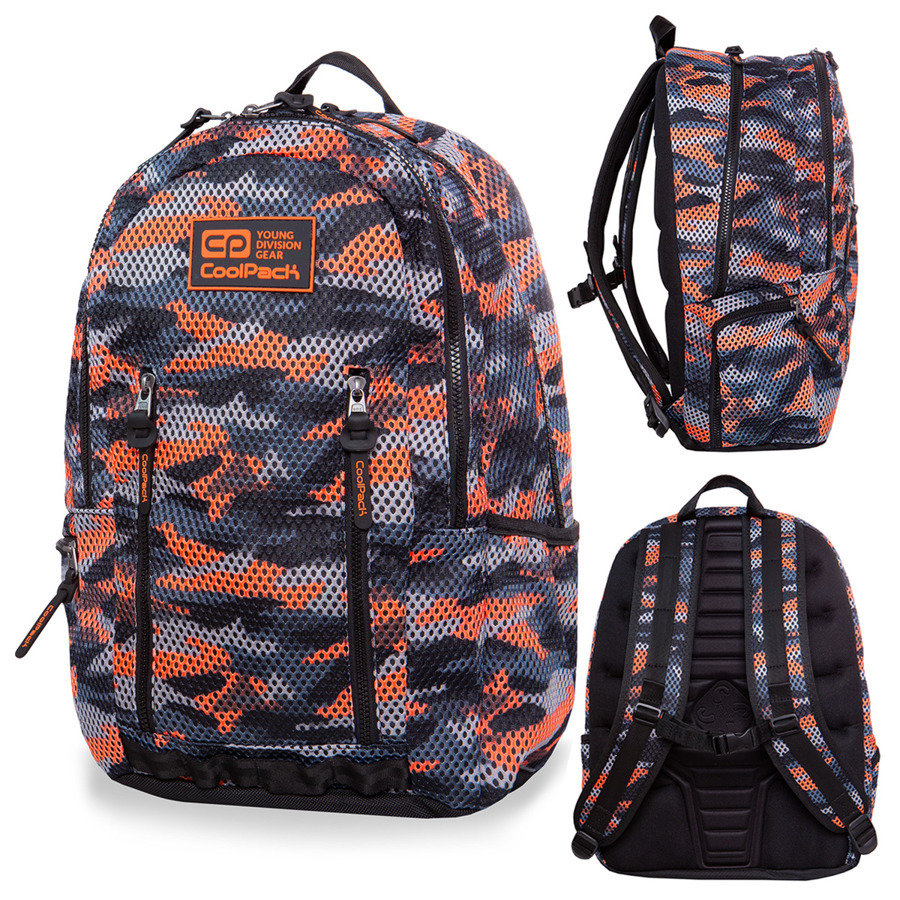 Patio Plecak Coolpack Impact II (B31069) Camo Mesh Orange 98472CP