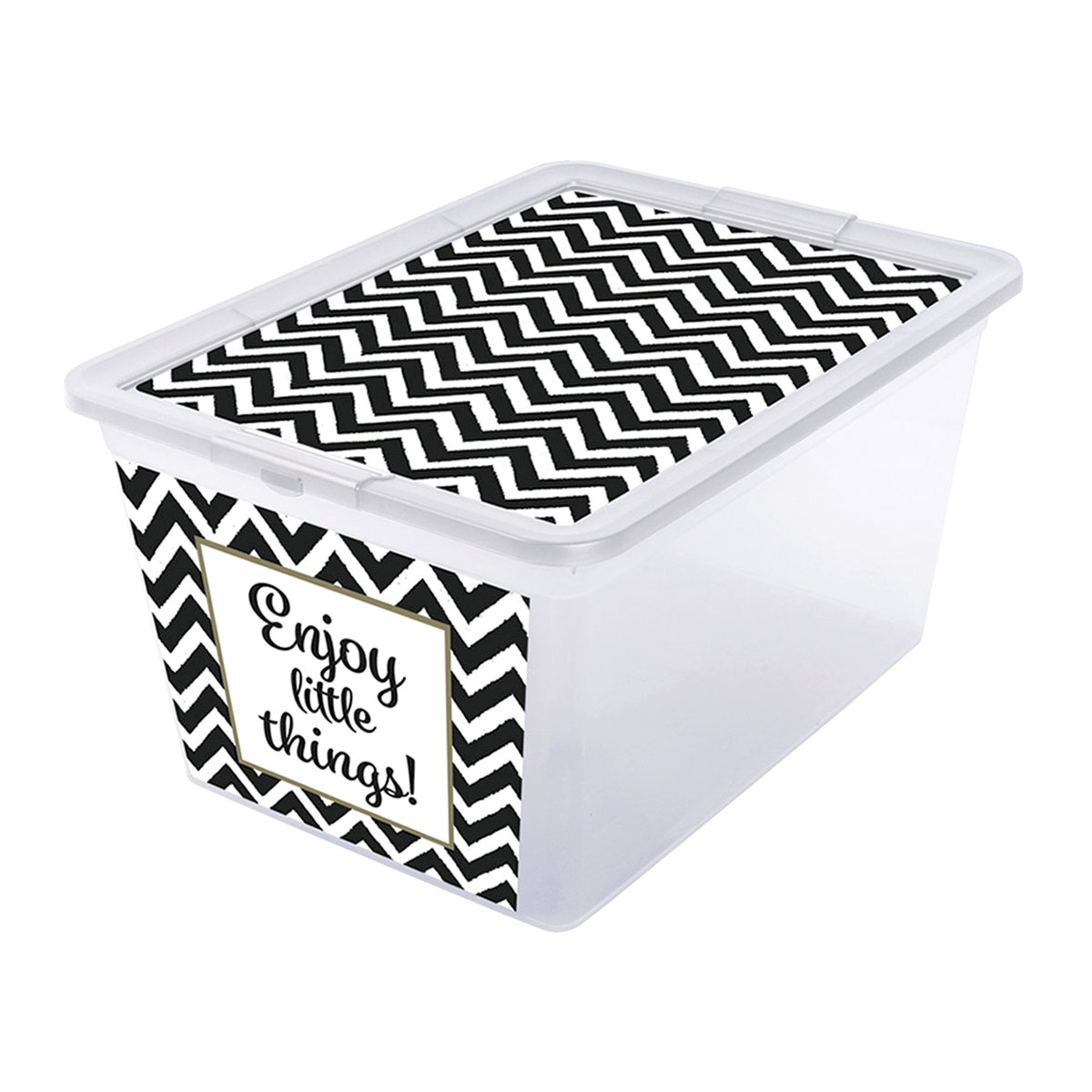 Pojemnik do przechowywania X Box Deco zygzaki 15 l BRANQ