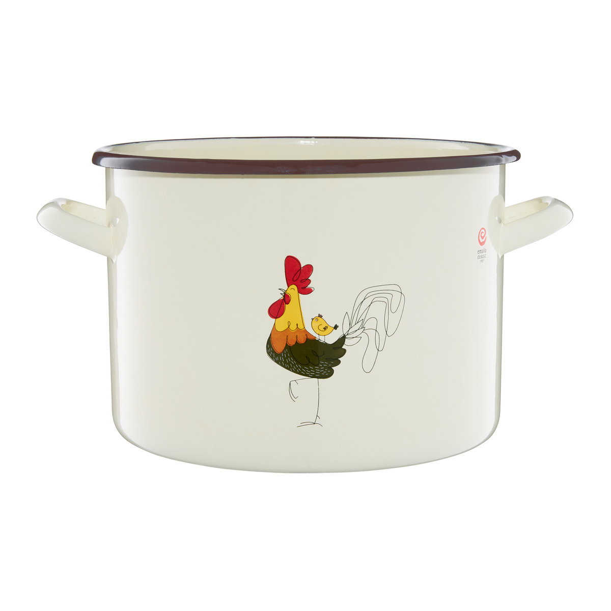 Garnek emaliowany Kury 7,5 l EMALIA OLKUSZ