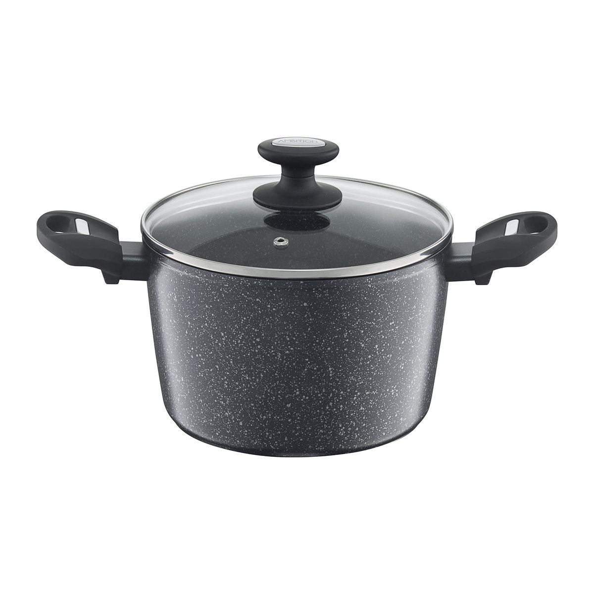 Garnek wysoki z pokrywką Steel Grey 24 cm AMBITION