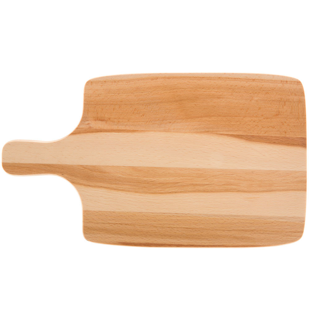 Deska do krojenia drewniana prostokątna z rączką Woody 38 x 22 cm DOMOTTI