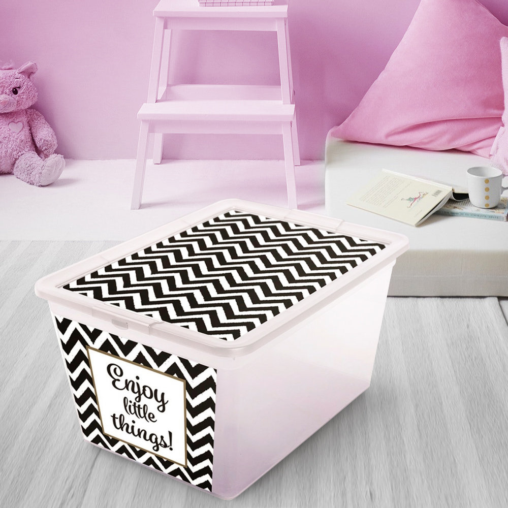 Pojemnik do przechowywania X Box Deco zygzaki 30 l BRANQ