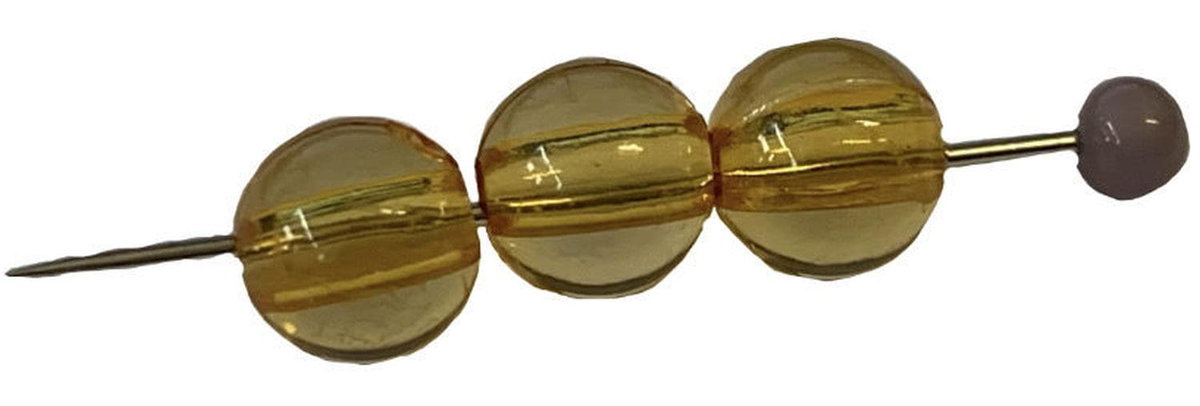 Korale Akrylowe Kula 6mm (50szt) Miód