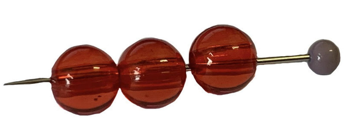 Korale Akrylowe Kula 8mm (20szt) Czerwony