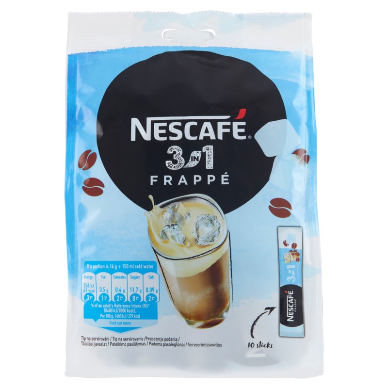 Nescafe Rozpuszczalny napój kawowy 3in1 Frappe 10 x 16 g