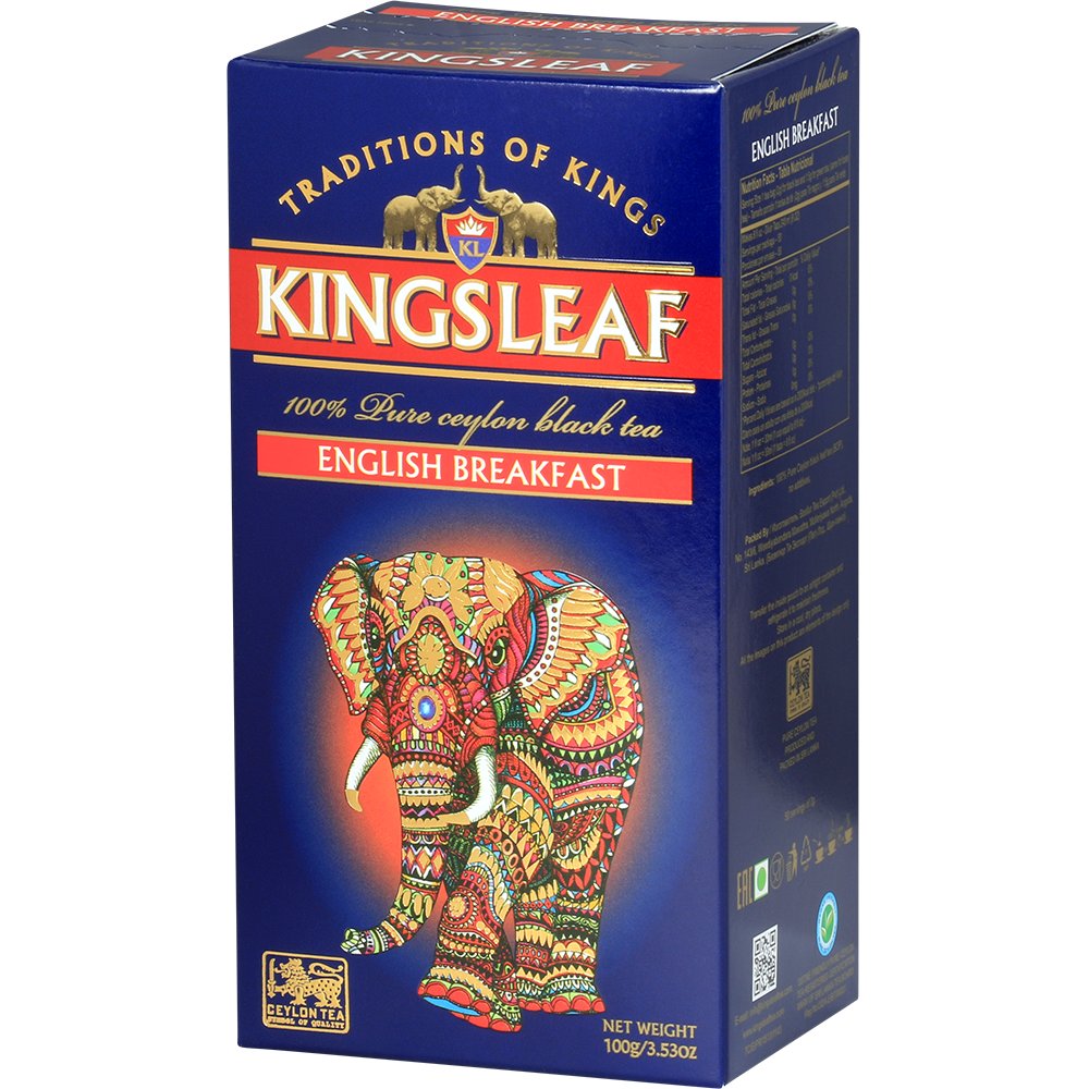 Kingsleaf ENGLISH BREAKFAST czarna herbata CEJLOŃSKA liściasta - 100 g