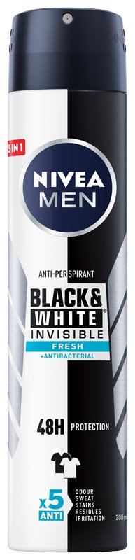 Nivea Men Black&White Invisible Fresh Antyperspirant w sprayu 200 ml 079721