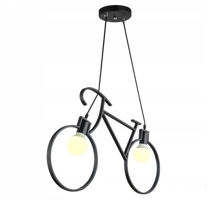 TooLight Rower lampa wisząca 2x60W APP216-2CP czarny mat OSW-00352