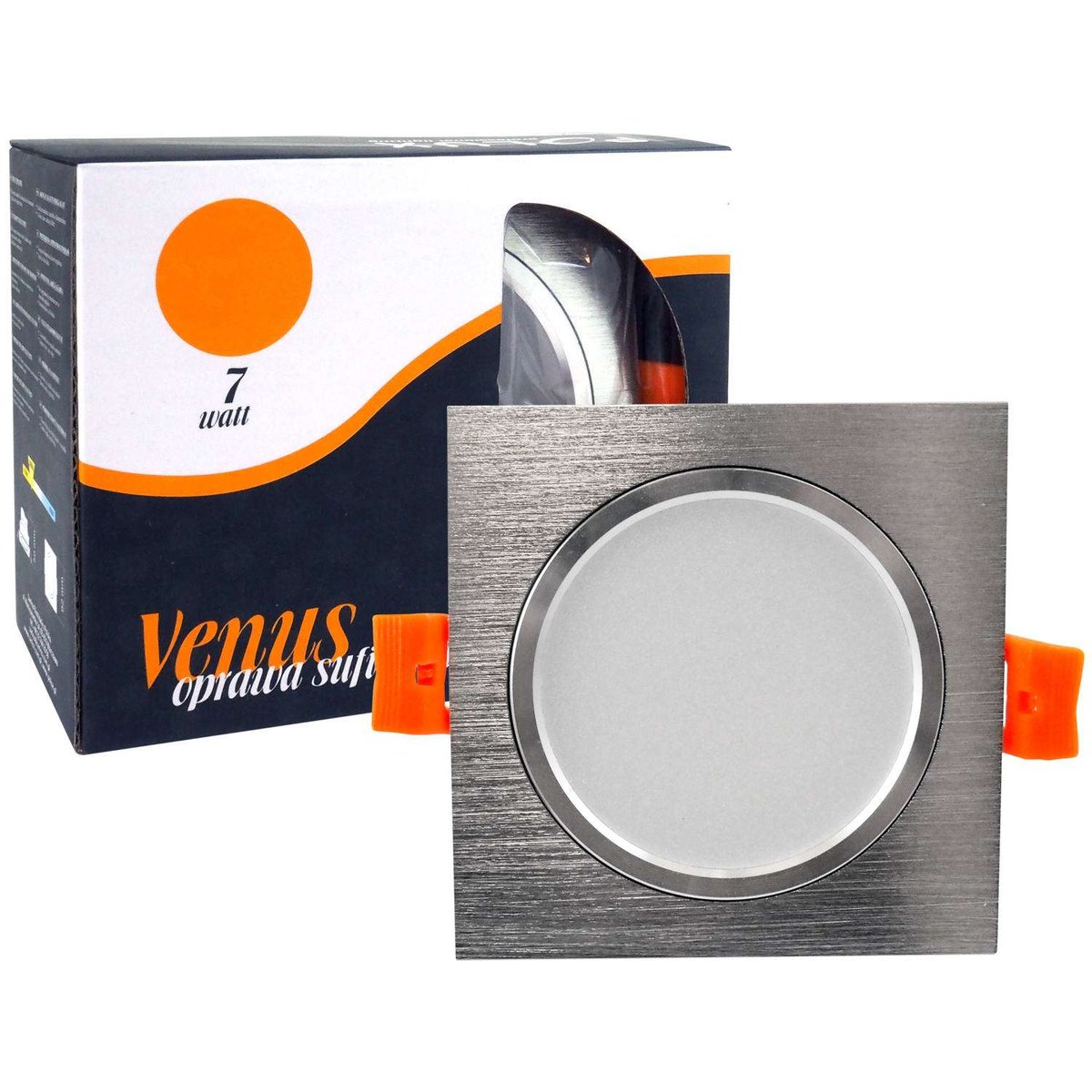 Polux VENUS Oprawa LED 6,3W 470lm srebrny szczotkowany / CIEPŁA 303622