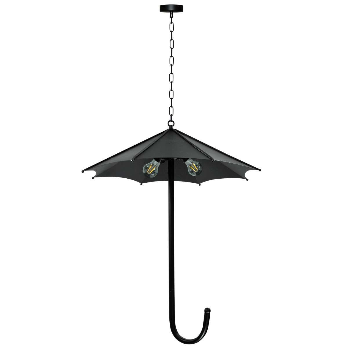 Zdjęcia - Żyrandol / lampa Polux LAMPA wisząca PARASOL 310385  loftowa OPRAWA metalowa czarna 