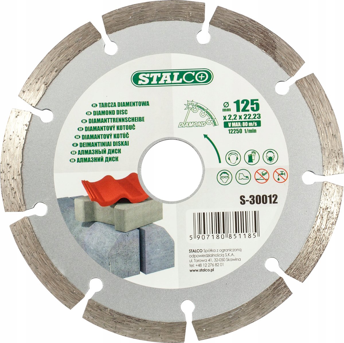 STALCO Tarcza diamentowa segmentowa 230x2,4x22,23mm