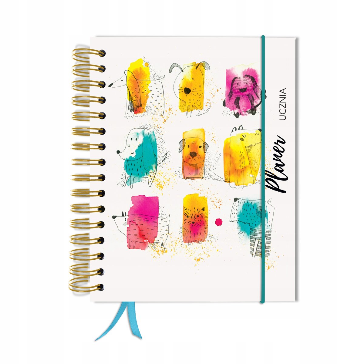 Kalendarz tygodniowy, A5, Uczniowski, Bez dat, Różnokolorowy