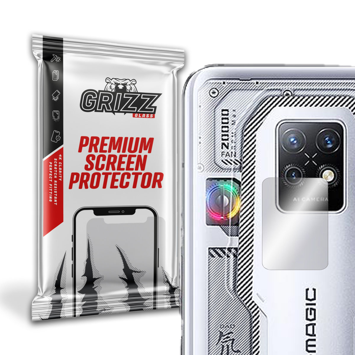 Grizzglass Hybridglass Camera Szkło Hybrydowe Na Obiektyw Do Zte Nubia Red Magic 7S Pro