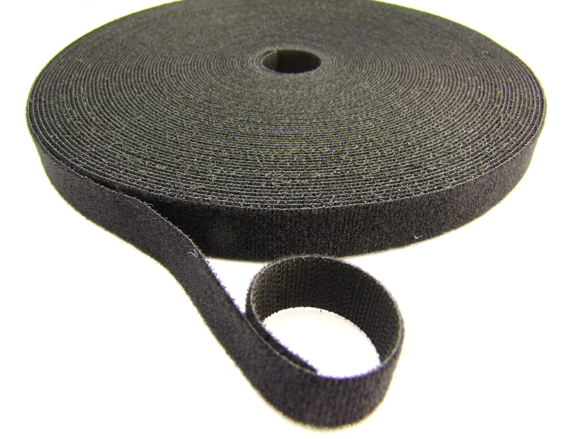 Praxa WOJTAP Dwustronna rzepowa BTB, szr. 20mm, 25 metrów - czarna BTB20BK-25