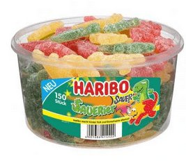 Haribo, kwaśne żelki o smaku owocowym Dinozaury, 150 sztuk